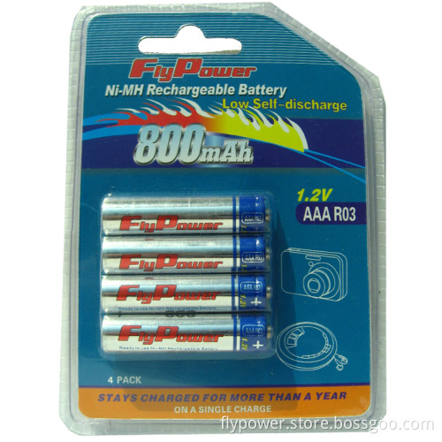 Ni-MH 1.2V AAA800mAh Low Self-Discharge Rechargeable Battery Ready to Use (FH-AAA800RTU)
